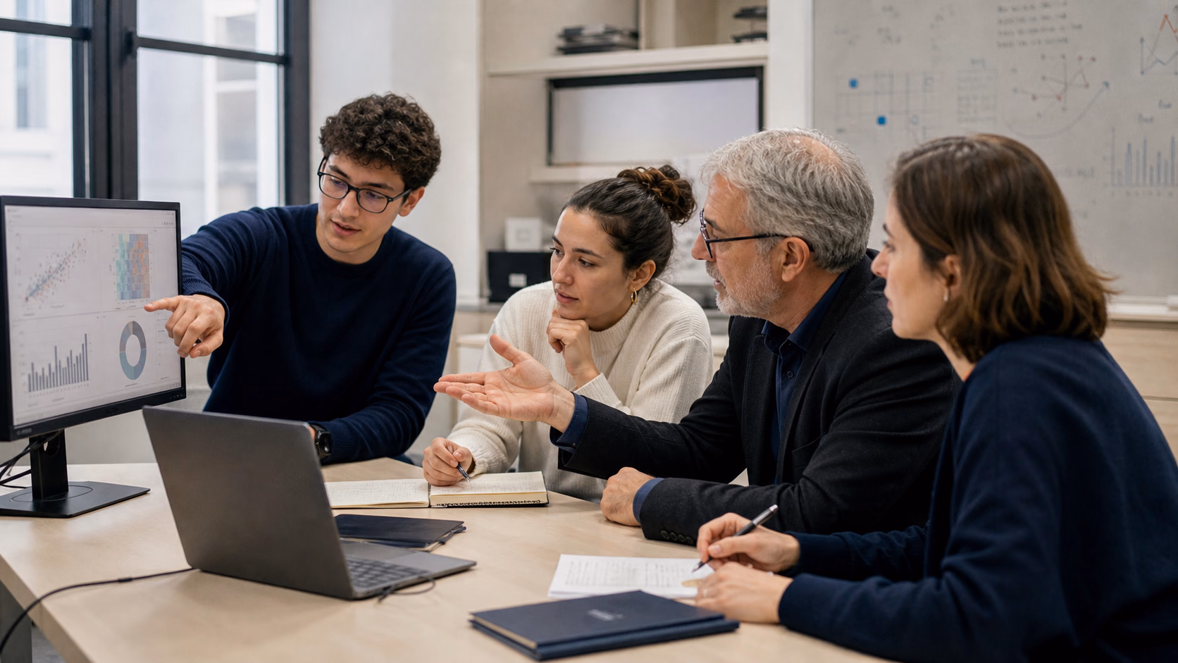 Gruppo di ricerca e professionisti al lavoro