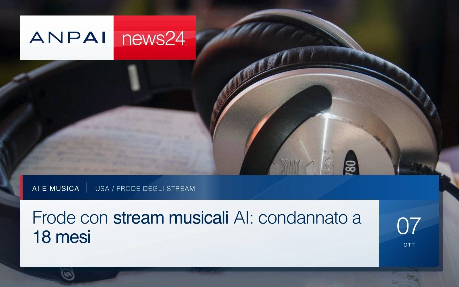 Cuffie da studio poggiate accanto a una tastiera musicale