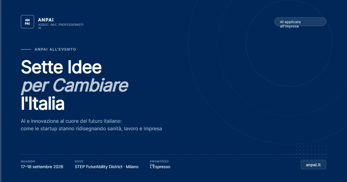 ANPAI a "Sette Idee per Cambiare l'Italia" de L'Espresso