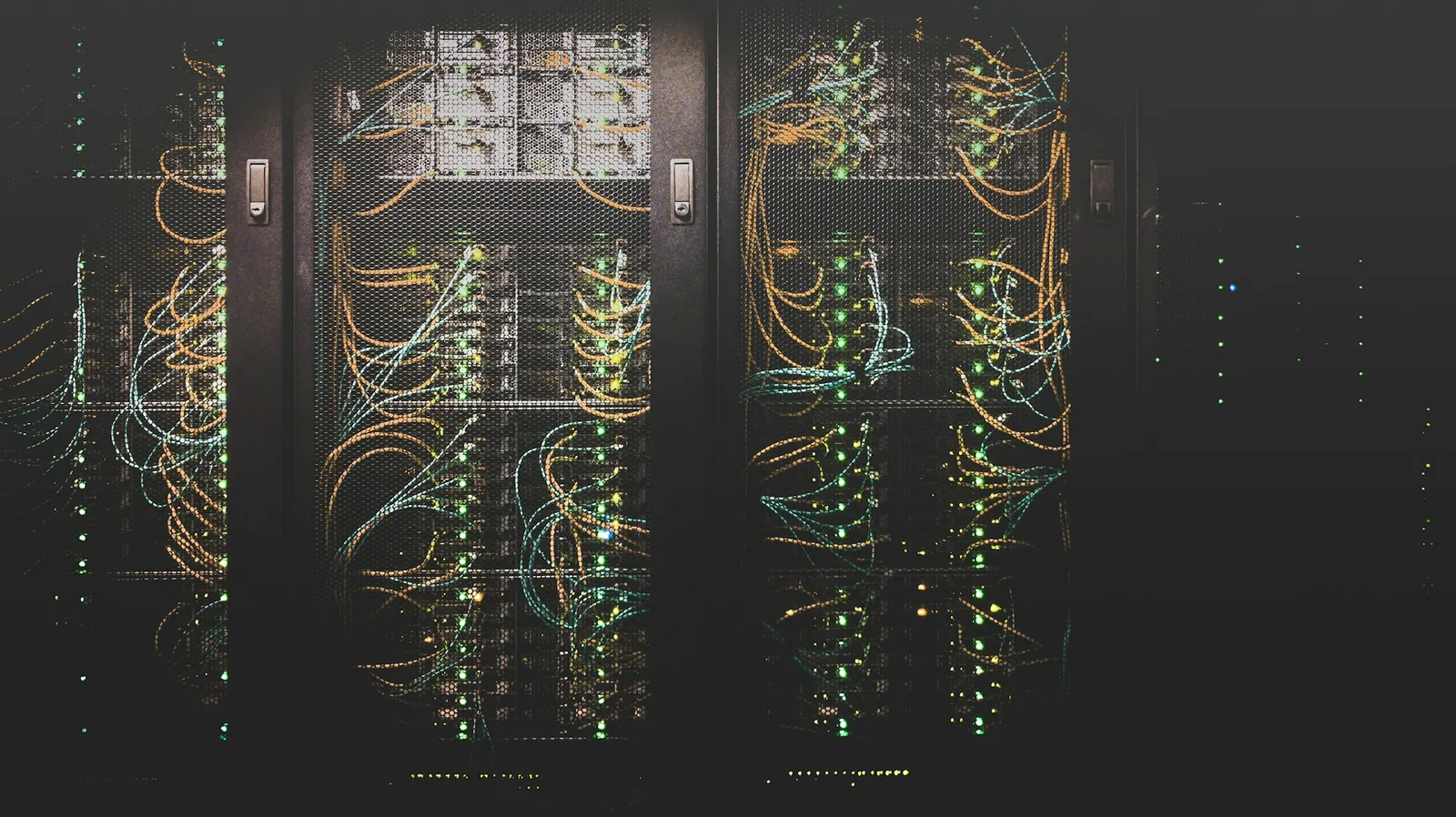Apparati e cavi di rete in un data center dell’Università di Washington a Seattle.