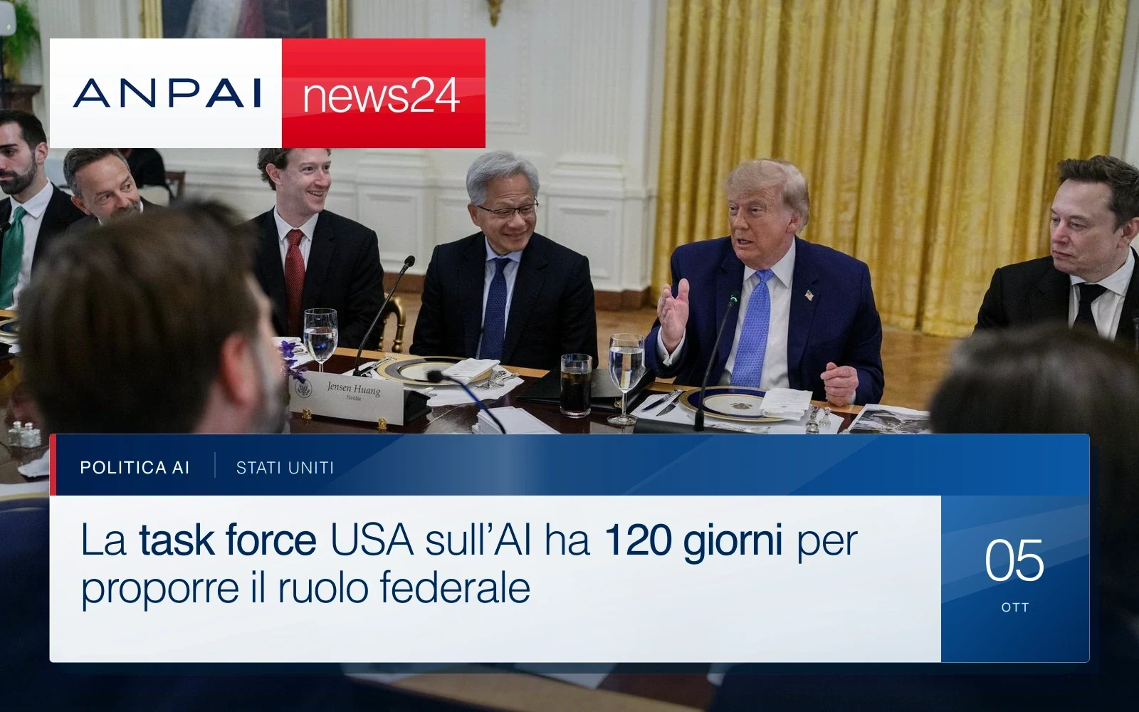 Donald Trump incontra dirigenti tecnologici alla Casa Bianca il 29 settembre 2026