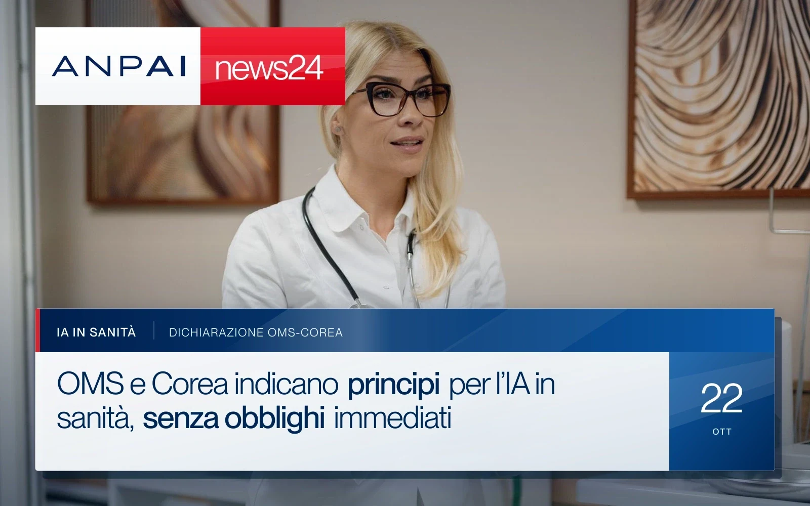 Medica in ambulatorio con un tablet in mano